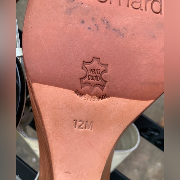 Bernardo White Leather Wedge Sandals by Vero Cuoio Sz. 12M - Picture 9 of 15